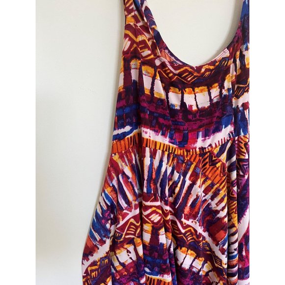 Cupio Halter Dress Sundress 14 Stretchy Geometric Summer Resort Coastal - Picture 3 of 12